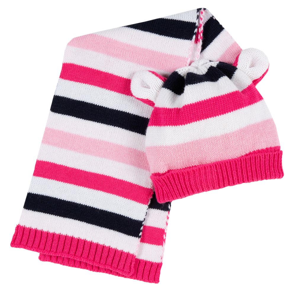 Комплект Chicco Pink bear: шапка и шарф , арт. 090.04724.018, цвет Розовый