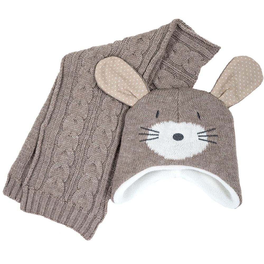 Комплект Chicco Mouse: шапка и шарф, арт. 090.04540.062, цвет Бежевый