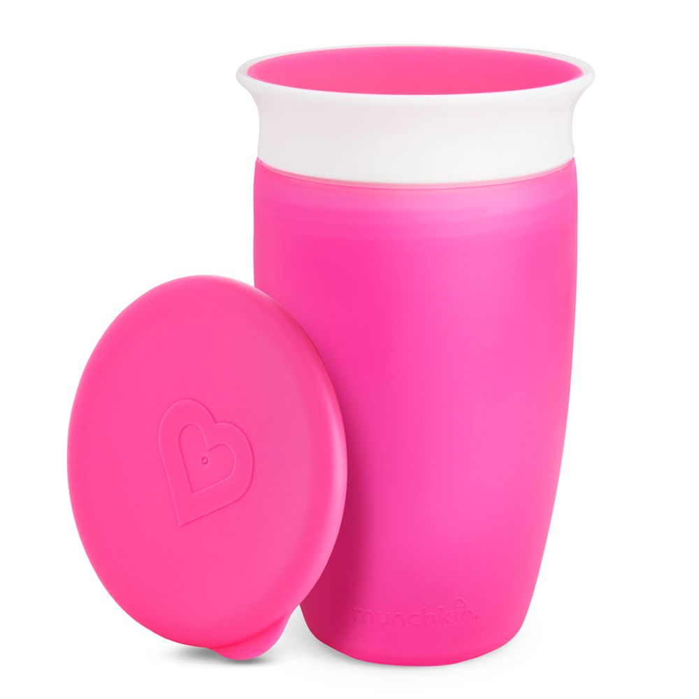 Чашка непроливная Munchkin "Miracle 360" с крышкой, 296 мл, арт. 05186, цвет Розовый
