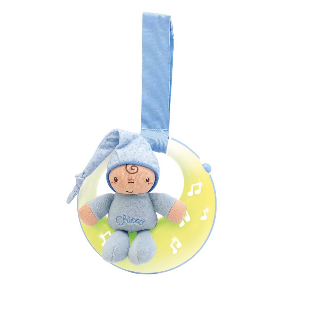 Игрушка музыкальная на кроватку Chicco "Good night Moon", арт. 02426, цвет Голубой