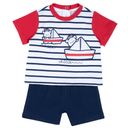 Костюм Chicco Little sailor: футболка і шорти, арт. 090.76472.085, колір Синий с белым