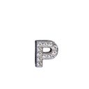 Эмодзи Tinto "Буква P" со стразами, арт. LT00926.1, цвет Серебряный
