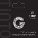 Эмодзи Tinto "Буква G" со стразами , арт. LT00917.1, цвет Серебряный (фото2)