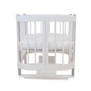 Кроватка-трансформер 3 в 1 Piccolino Sweet Dreams с маятником, арт. 11501, цвет Белый с серым (фото6)