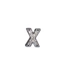 Эмодзи Tinto "Буква X" со стразами , арт. LT00934.1, цвет Серебряный