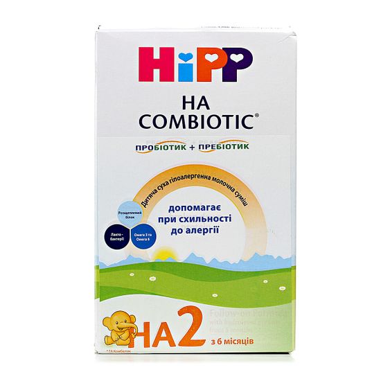 Гипоаллергенная сухая молочная смесь HiPP НА Combiotic 2, с 6 мес., 350 г, арт. 1031072