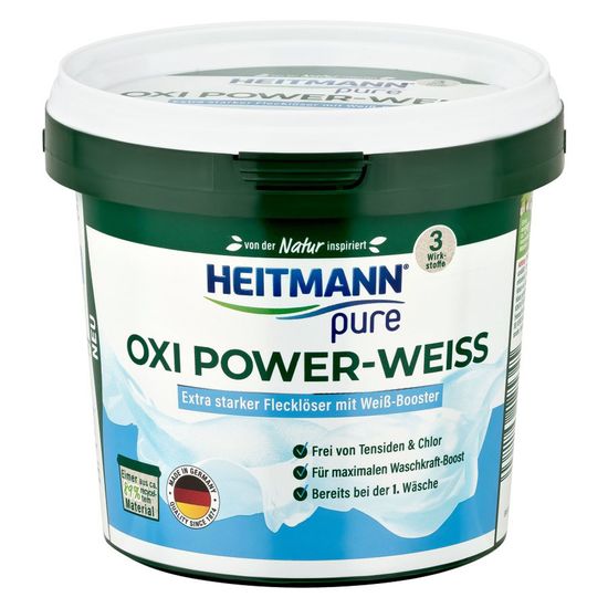 Пятновыводитель Heitmann OXI Power Weiss, 500 г, арт. 4062196125345
