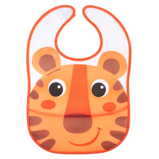 Слюнявчик Canpol babies "Hello Little Tiger", с карманом, арт. 9.232.ora, цвет Оранжевый
