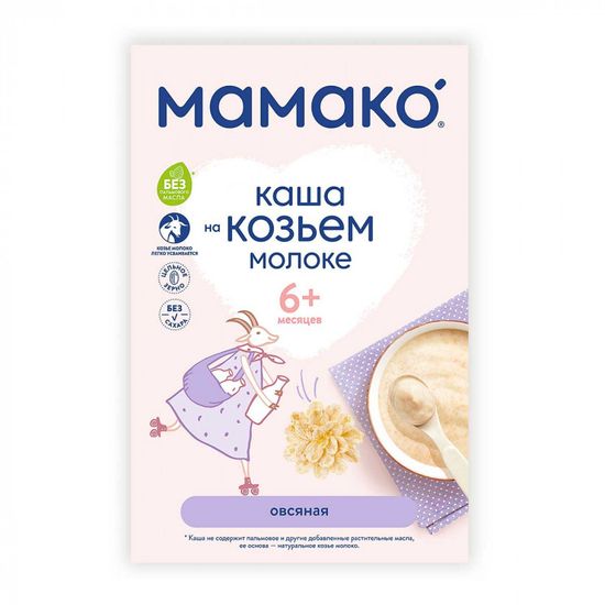 Каша на козьем молоке Мамако Овсяная, с 6 мес., 200 г, арт. 1105414