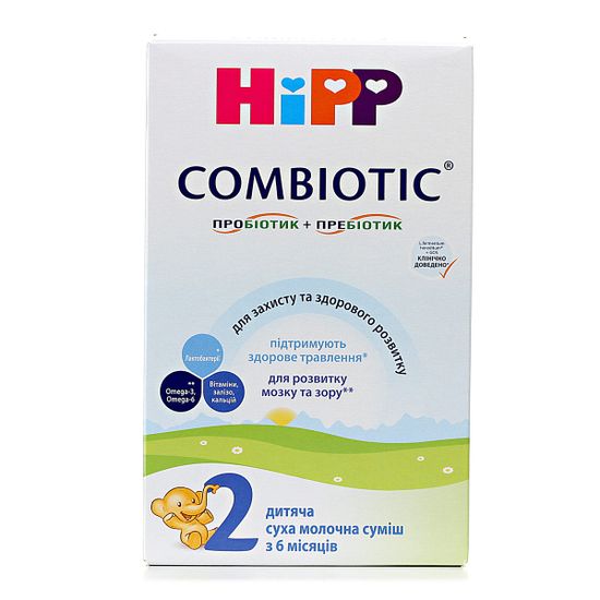 Cухая молочная смесь HiPP Combiotic 2, с 6 мес., 300 г, арт. 1031086
