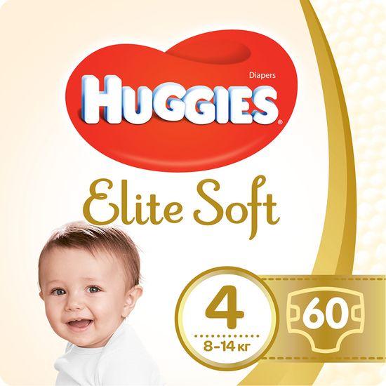Подгузники Huggies Elite Soft, размер 4, 8 - 14 кг, 60 шт, арт. 5029053578118
