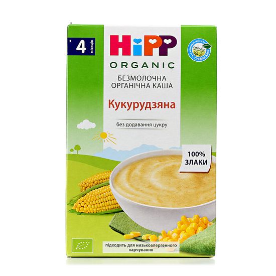Органічна безмолочна каша HiPP Кукурудзяна, з 4 міс., 200 г, арт. 1123224