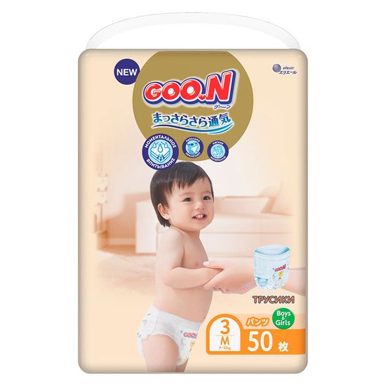 Подгузники-трусики Goo.N Premium Soft, размер M, 7-12 кг, 50 шт., арт. 863227