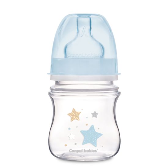 Бутылочка Canpol babies "Easystart – Newborn baby" с широким отверстием, антиколиковая, 120 мл., арт. 35.216, цвет Голубой