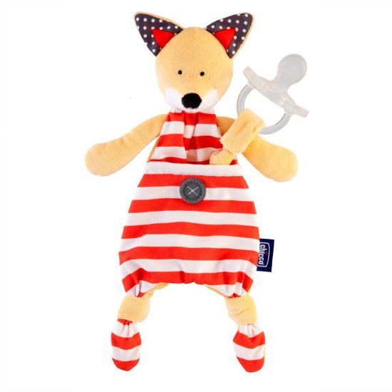 Игрушка с клипсой для пустышки Chicco Fox, арт. 08013.10, цвет Красный