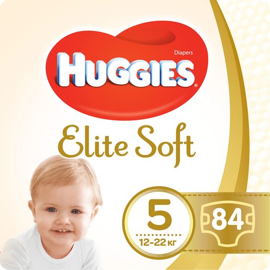 Подгузники Huggies Elite Soft, размер 5, 12 - 22 кг, 84 шт, арт. 5029053578149