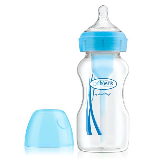 Антиколиковая бутылочка Dr. Brown`s Option+, пластик, 270мл, 0м+, арт. WB91601, цвет Голубой