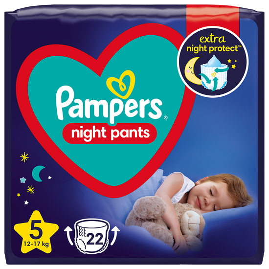 Подгузники-трусики Pampers Night Pants, размер 5, 12-17 кг, 22 шт, арт. 8006540234730
