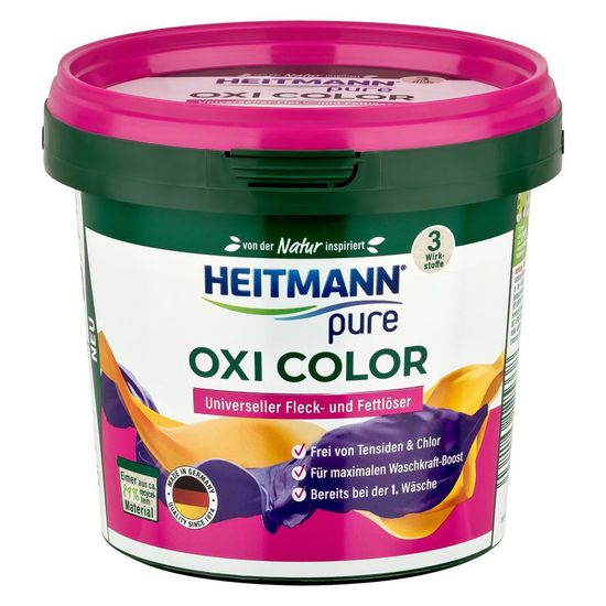 Пятновыводитель Heitmann Oxi Color, для цветных тканей, 500 г, арт. 4062196125338