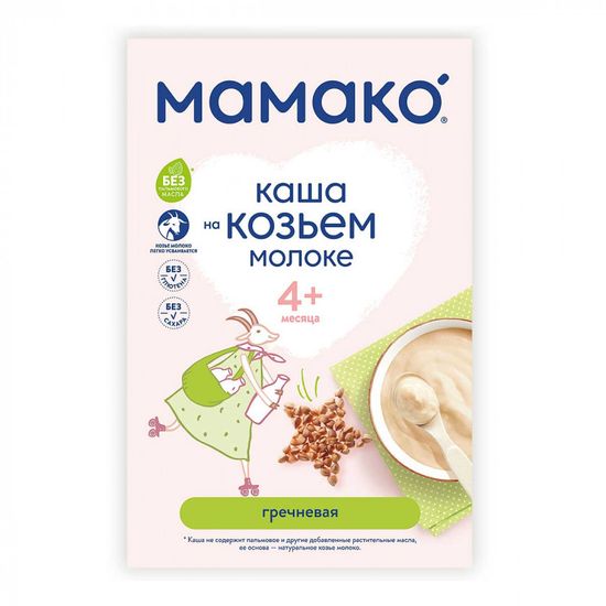 Каша на козьем молоке Мамако Гречневая, с 4 мес., 200 г, арт. 1105410