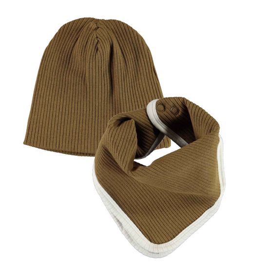 Комплект Molo Neci Oak: шапка и слюнявчик, арт. 7S22T203.8485, цвет Коричневый