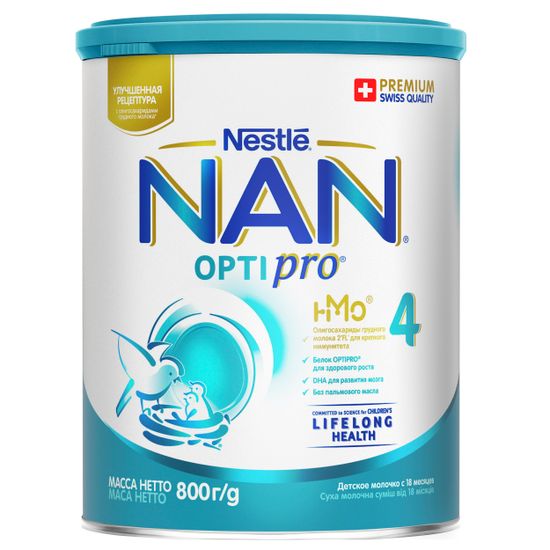 Суха молочна суміш NAN 3 Optipro з олігосахаридами, з 18 міс., 800 г, арт. 12442865