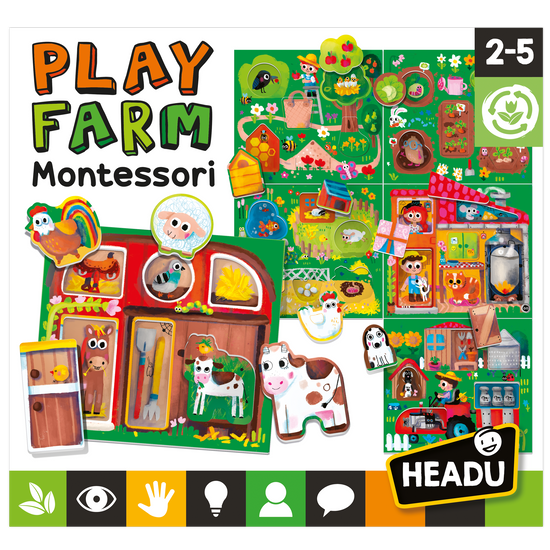 Гра-пазл HEADU "Play Farm Montessori", арт. MU23608