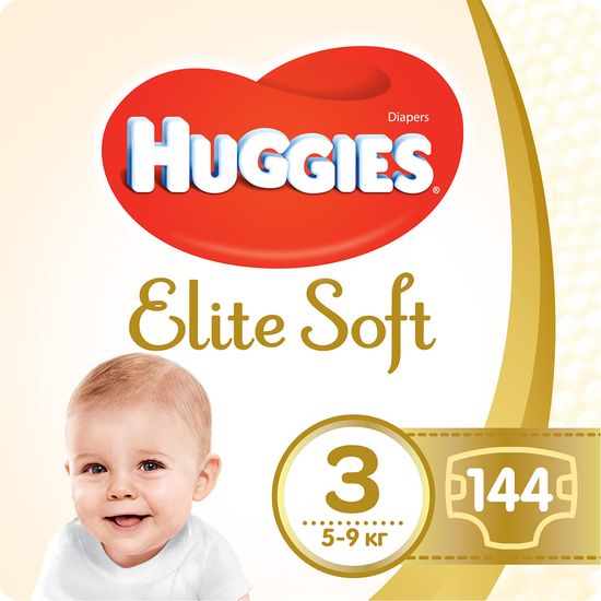 Подгузники Huggies Elite Soft, размер 3, 5 - 9 кг, 144 шт, арт. 5029053578101