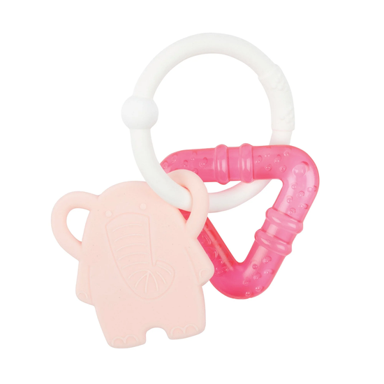 Прорезыватель для зубов Nattou "Silicon" с охлаждением, арт. 8779, цвет Розовый