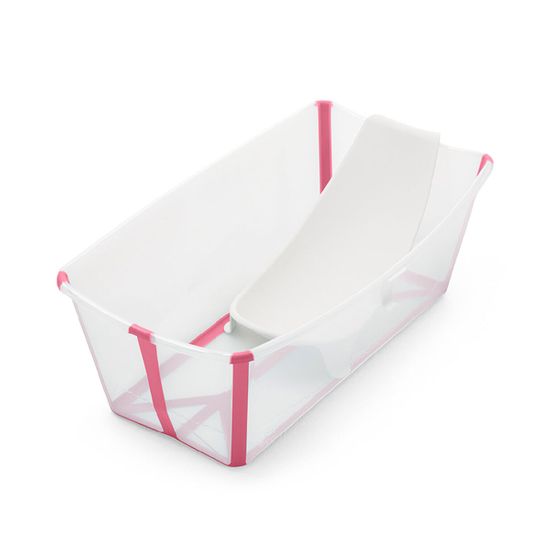 Набор Stokke Flexi Bath: ванночка складная и адаптер, арт. 5315, цвет Розовый