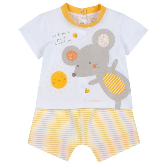 Костюм Chicco Sunny mouse: футболка и шорты, арт. 090.77684.033, цвет Желтый