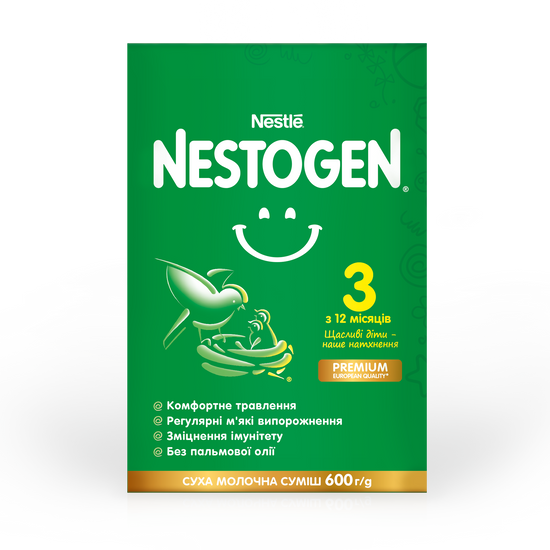 Сухая молочная смесь Nestogen 3 с лактобактериями L. Reuteri, с 12 мес., 600 г, арт. 12462982