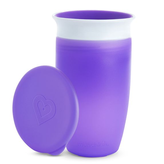 Чашка непроливная Munchkin "Miracle 360" с крышкой, 296 мл, арт. 05186, цвет Фиолетовый