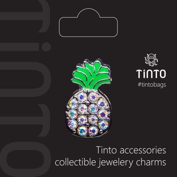 Эмодзи Tinto "Fashion pineapple ", арт. AC2357, цвет Серебряный (фото2)