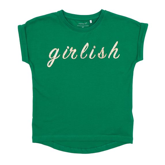 Футболка Name it Girlish (зеленая), арт. 13161246.JGRE, цвет Зеленый